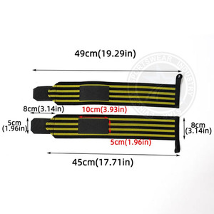 Best Selling Custom Logo Gym Workout Accessory Cotton <b>Wrist</b> Wraps for Men and Women Fitness Adult Use <b>Weight</b> Lifting Support - Product Image 5