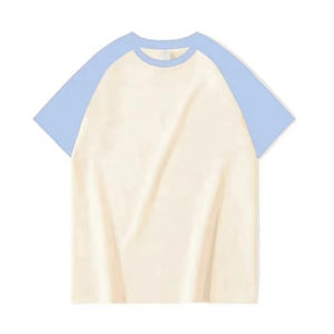 High Quality 250gsm 100% Cotton Classic <b>Raglan</b> Sleeve <b>Men's</b> Casual <b>T</b>-<b>shirt</b> OEM Wholesale with Custom Logo Printing - Product Image 2