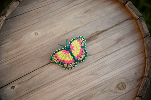 indigenous <b>hair</b> clip, Mayan <b>hair</b> accessory, beaded product, handmade <b>barrette</b>, indigenous made, Floresboutiqueab - Product Image 3