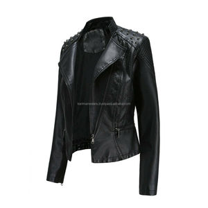 Women's Coats Genuine Leather <b>Jackets</b> at Wholesale Prices for Winter Wear Zipper Viscose Lining and Decorative Pockets - Product Image 3
