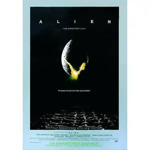 Affiche du film Alien, version américaine, impression numérique offset, vinyle plastique, style déroulable, pour décoration éducative - Product Image 1