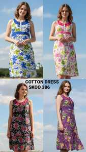 Elegante nuevo vestido de algodón de moda hasta el suelo patrón sólido ajuste fluido estilo diario sin esfuerzo para el verano lavable - Product Image 2