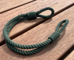 Abrazaderas para Cortinas de Cuerda de Algodón Verde Oscuro, Hechas a Mano, Naturales, para Cortinas y Telones - Product Image 1