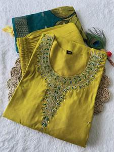 Costume salwar en soie de créateur, robe pakistanaise Salwar Kameez Dupatta, tenue de mariage. - Product Image 4