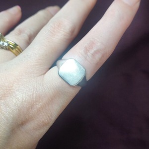 2025 High Quality Sterling Silver 925 Square 12mm Signet <b>Ring</b> <b>for</b> <b>Men</b> Women Engraving DIY Gemstone Setting Jewelry Making Base - Product Image 5