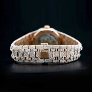 Montre de luxe pour hommes de haute qualité style diamant glacé avec affichage de l'heure bracelet Hip Hop en acier inoxydable fournisseur indien direct - Product Image 2