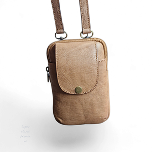 Sac à bandoulière mini en cuir véritable tendance avec pochette à rabat et fermeture éclair, portable, à sangle unique, pour usage quotidien féminin - Product Image 1