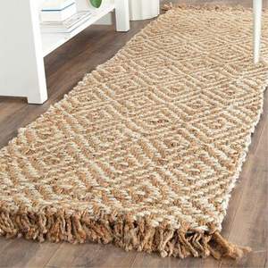 Venta al por mayor de alfombras de yute de diseño bohemio respetuosas con el medio ambiente alfombra de dormitorio hecha con material sostenible - Product Image 3