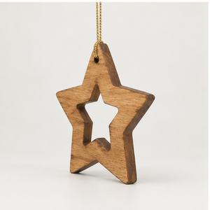 Wood <b>Star</b> Wall <b>Hanging</b> Decor Handicraft Christmas Ornament Traditional Shape - Product Image 5
