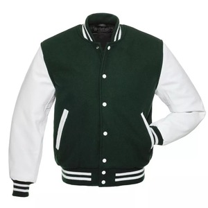 2026 Winter New Men's High Quality Letterman Varsity Jackets with <b>Genuine</b> CollegeBaseballjacket for men - Product Image 3