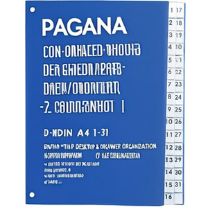 PAGNA Blue Laminated Cardboard/Paper Desk Organizer with 32 Compartments for DIN A4 1-31 for Desktop & <b>Drawer</b> Organization - Product Image 2