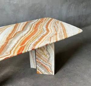 Bookmatch naturel de luxe livre ouvert translucide poli coloré rose arc-en-ciel onyx marbre dalles de pierre <span class=keywords><strong>prix</strong></span> usine - Product Image 6