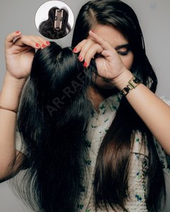 Extensión de cabello Remy de calidad superior con base de seda 2x6 100% cabello indio marrón y negro Natural sin enredos 100g de peso - Product Image 1