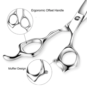 AL07กรรไกรตัดผมมืออาชีพอุปกรณ์ตัดผมพร้อมใบมีดสแตนเลสปลายแหลมสำหรับใช้ในร้านเสริมสวย - Product Image 4