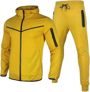 Ensemble de survêtement avec fermeture éclair complète pour hommes, survêtement de jogging en polaire taille XXL/XL, coupe-vent, respirant, imprimé, grande taille - Product Image 5