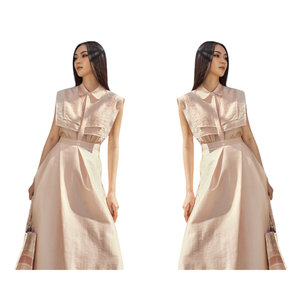 Elegant Wholesale Jocasta Skater <b>Skirt</b> 110100087 High Fashion Eco Friendly Flared <b>Skirt</b> for Office Clothing Vietnam Manufacturer - Product Image 1