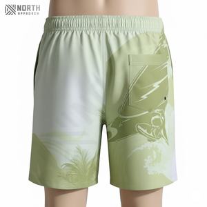 กางเกงขาสั้นว่ายน้ำลำลองสำหรับผู้ชายขายดี ผ้าแคนวาสระบายอากาศ แห้งเร็ว มีเชือกผูก ปรับแต่งโลโก้ สี และขนาดได้ - Product Image 4