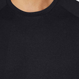 T-shirt en coton uni confortable à col rond pour hommes respirant et polyvalent pour une tenue décontractée de tous les jours à personnaliser - Product Image 5