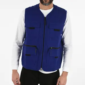 Vendita calda di alta qualità utility Vest Plus Size Logo personalizzato senza maniche giacca gilet Puffer gilet tasche uomini tattici
