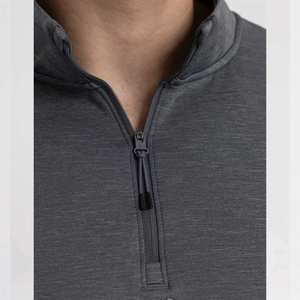 เสื้อกอล์ฟผู้ชายป้องกันรังสียูวี แห้งเร็ว คอซิป 1/4  แบบสวม  ลำลอง  สำหรับเล่นกีฬา  สามารถสั่งทำได้ - Product Image 4