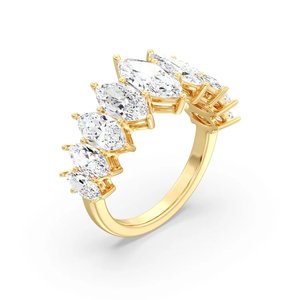 แหวนเพชรทรงมาร์คีส์แบบครึ่งวงกลม - Product Image 2