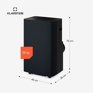 เครื่องปรับอากาศแบบพกพา 14000 BTU สำหรับบ้าน ควบคุมผ่านแอพ WiFi 3 in 1 ระบบทำความเย็น ลดความชื้น และพัดลม สำหรับห้องขนาด 24-38 ตร.ม. 65 เดซิเบล สีเทาเข้ม - Product Image 6