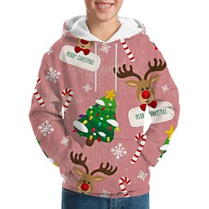 Sweat à capuche personnalisé pour homme pour Noël, confortable et tendance, 100% polyester, Noël avec logo personnalisé, faible MOQ - Product Image 5