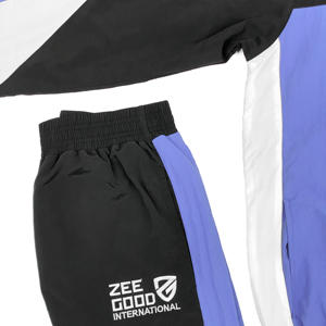 2025 vente en gros sur mesure fermeture éclair coupe-vent costume haute qualité hommes en plein air Streetwear confortable à capuche survêtement solide - Product Image 4