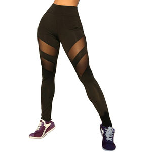 Mujeres Nylon Spandex Compresión Deporte Fitness Yoga Pantalones de cintura alta Entrenamiento Gimnasio Booty Leggings con bolsillo Estilo OEM Embalaje - Product Image 5