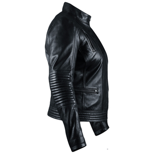 Chaqueta de cuero para motocicleta para mujer, duradera, aprobada por la CE, chaqueta de motorista, elegante chaqueta de montar para seguridad - Product Image 2