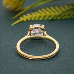 El mejor diseño 1Ct IGI Certified Lab Grown Diamond Gold Plated 925 Silver Solitaire Anillo de compromiso Joyería para mujeres a bajo precio - Product Image 4