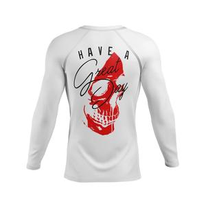 Great Day Rash Guard pour homme, blanc, manches courtes, respirant, UPF50+, séchage rapide, écologique - Product Image 2