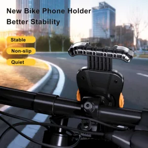 Supporto per telefono da bici supporto per manubrio per <span class=keywords><strong>moto</strong></span> supporto per bici con Clip GPS <span class=keywords><strong>cellulare</strong></span> supporto per Scooter antiurto per iPhone 14,13,12,11 accessori - Product Image 5