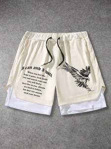 Pantalones Cortos Deportivos para Hombre, Diseño Sólido, Ecológicos, Transpirables, Resistentes al Viento, de Secado Rápido, 95% Algodón, 5% Elastano, con Cordón Ajustable, Pakistán - Product Image 2