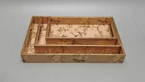 Classic Art Enamel Printed <b>Wooden</b> Tray Set Stylish Serving Trays with Elegant Plant Pattern for Decorative and Functional Use - Product Image 4