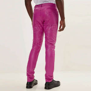 Pantalon en cuir uni pour homme, décontracté, tendance, vente chaude - Product Image 4