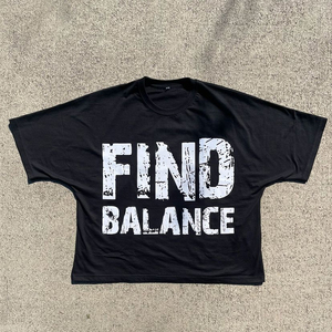 Nueva camiseta de gran tamaño con hombros caídos y gráfico de alta calidad, camiseta con serigrafía cuadrada recortada de peso pesado para hombres - Product Image 1