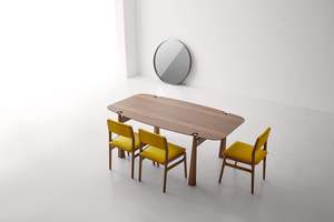 Chaise de salle à manger rembourrée Valey de haute qualité avec matériau en bois massif de teck pour une utilisation en intérieur - Product Image 4