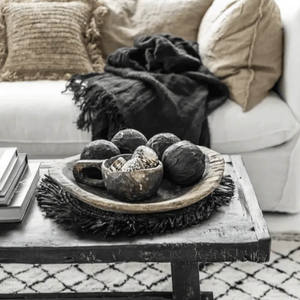 Sell in <b>Set</b> 4 or 6 Pieces Black Straw <b>Coasters</b>/ <b>Placemat</b> With Big Size Handmade Mats Pads for Cup Holders Vietnam Wholesale - Product Image 3