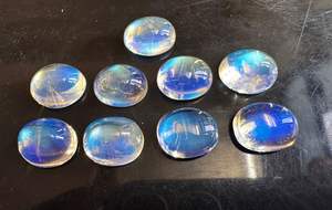 Piedra Lunar Arcoíris Natural, Cabujón Ovalado Multifuego, Lote de Gemas Sueltas de Alta Calidad, 6x8mm, Enceradas/En Aceite, Gemas A K para Joyería - Product Image 3