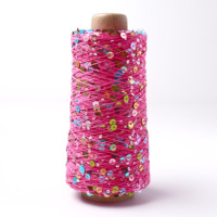 SHENYUE PROMOTION EXCEPTIONNELLE Fil à Tricoter et à Crocheter en Mélange de Laine avec Paillettes 3MM+6MM, Certifié GRS & OEKO, Vente en Gros