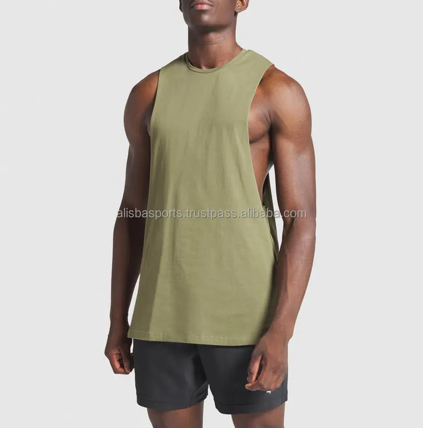 Men's High Street Gym Tank Top Mega Muscle Cotton/Bamboo Fiber Pump up Strength and Size with Every Set Heat-Transfer Printing