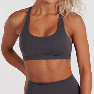Qualité supérieure Conception gratuite Soutien-gorge de sport facile pour femmes Logo du client imprimé Meilleure qualité - Product Image 4