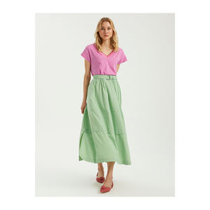 Falda midi con cinturón para mujer BGN S23S469 - Product Image 2