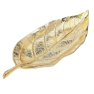 Nouveau design Fabricant de feuilles finies en argent Plateaux de feuilles d'or faits à la main Plateau de service Fournisseur Plateau de feuilles - Product Image 6