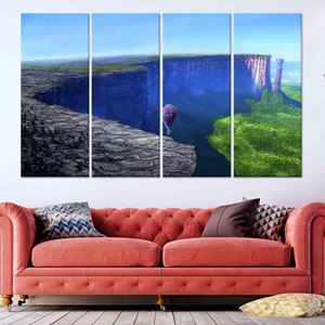 Toile imprimée : paysage abstrait pour la décoration de la chambre d'enfant, toile enveloppée 4P - Product Image 1