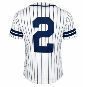 T-shirt de baseball à rayures pour homme, col en V boutonné, 100 % polyester, respirant, séchage rapide, streetwear d'été, haut de sport - Product Image 5