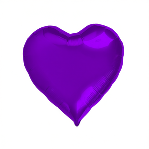 Globos de Corazón Metalizados para Fiesta, Color Morado, 18 Pulgadas, Bolsa de 12 Unidades - Product Image 2
