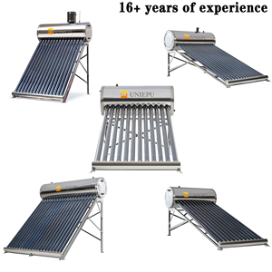 Calentador de Agua Solar de Acero Inoxidable con Tubos Evacuados Sin Presión, 80L, Conexión Directa, para Uso en Hoteles, Exteriores y Hogares - Product Image 1