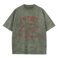 T-shirt Homme Oversize Vintage Délavé à l'Acide, Impression DTG, Logo Personnalisé, Graphique Noir, 100% Coton Anti-Boulochage, Col Rond, OEM